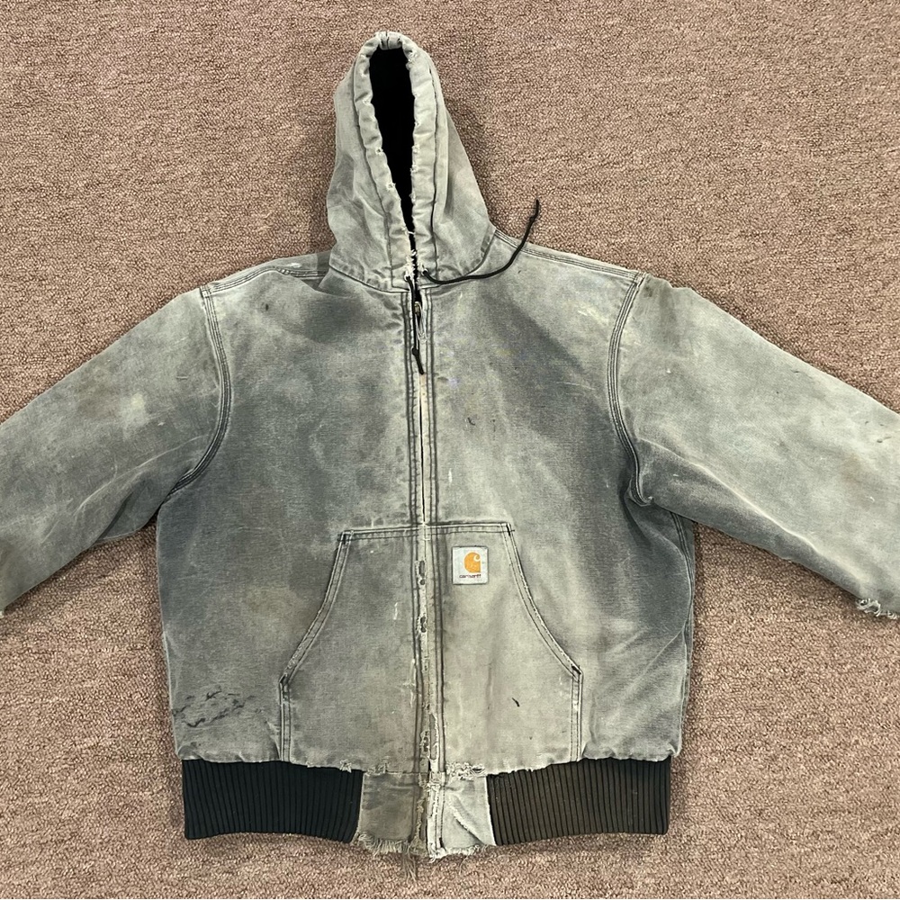 Vintage Carhartt J130 Quilt Flannel Lined Jacket